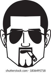 Bad boy logo, illustration icon bad boy vector