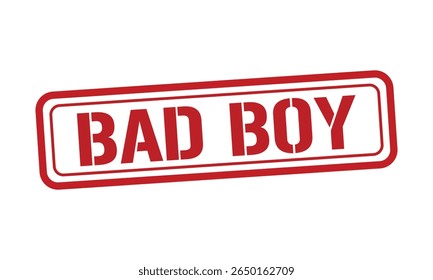 BAD BOY red stamp text vector, rubber stamp