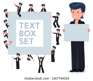Bad boy student with a message board.Since each is divided, you can move it freely.It's vector art so it's easy to edit.