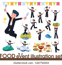 Bad boy student on food events.There are actions that have a fork and a spoon and are having fun.It's vector art so it's easy to edit.
