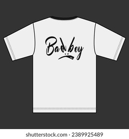 Bad boy typography with angry face. Vector illustration for tshirt, , logo, poster and print on demand merchandise, hoodie, website, print, application, clip art