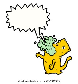 bad breath cat cartoon