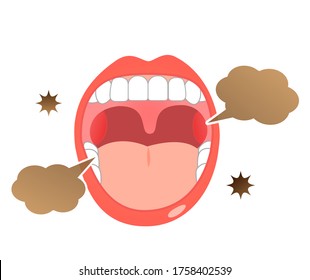 Bad breath dental care cough