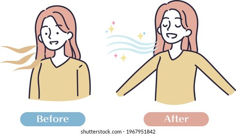 Bad Breath Female vector Illustration