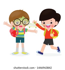 Bad breath from friends isolated on white background vector illustration