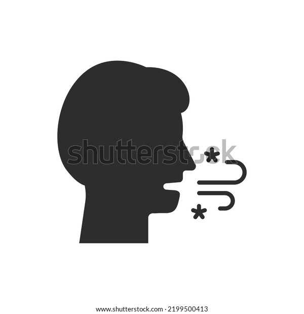 Bad Breath Icon Monochrome Black White Stock Vector (Royalty Free ...