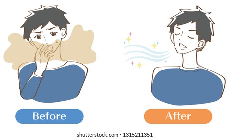 Bad breath men set