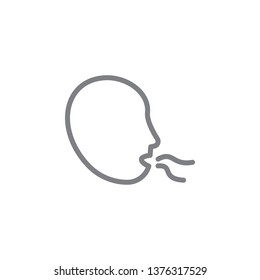 bad breath outline icon. Elements of smoking activities illustration icon. Signs and symbols can be used for web, logo, mobile app, UI, UX on white background