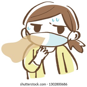 Bad breath woman