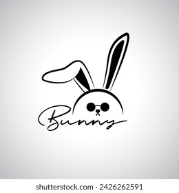 bad bunny logo design vector