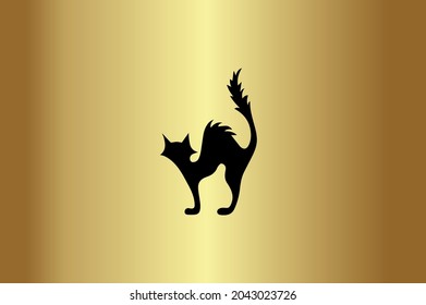 Bad Cat Basic and elegant minimal artistic design initial based tattoo-vector