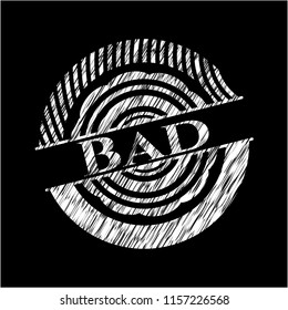 Bad with chalkboard texture