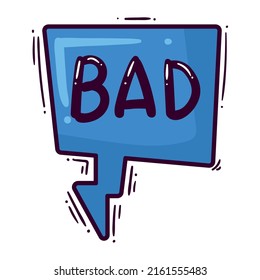 bad comic expression word icon