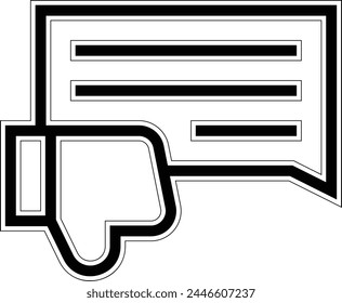 bad comment icon. Thin linear style design isolated on white background