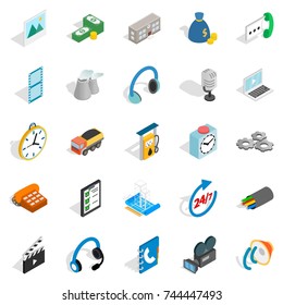 Bad connection icons set. Isometric set of 25 bad connection vector icons for web isolated on white background