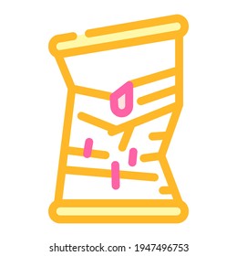 bad damaged canned food color icon vector. bad damaged canned food sign. isolated symbol illustration