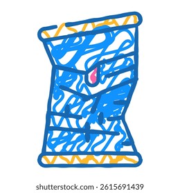 bad damaged canned food doodle icon sketch vector. bad damaged canned food sign. isolated symbol illustration