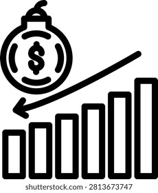 Bad Debt Vector Design Icon Style