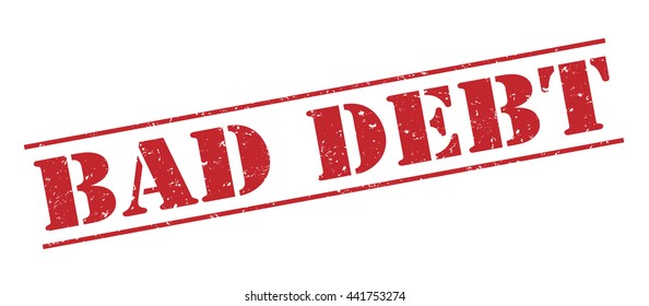 bad debt vector stamp on white background