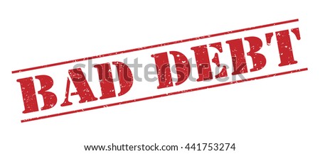 bad debt vector stamp on white background