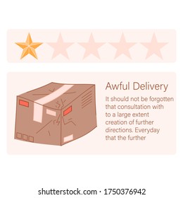 Bad delivery services vector illustration cartoon flat design 