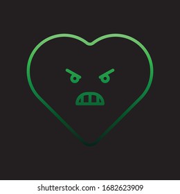 bad devil nolan icon. Simple thin line, outline vector of heart emotions icons for ui and ux, website or mobile application