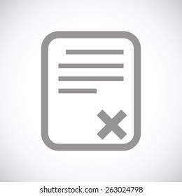 Bad document web black icon on a white background. Vector symbol