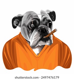 Bad Dog  in a prison clothes 2