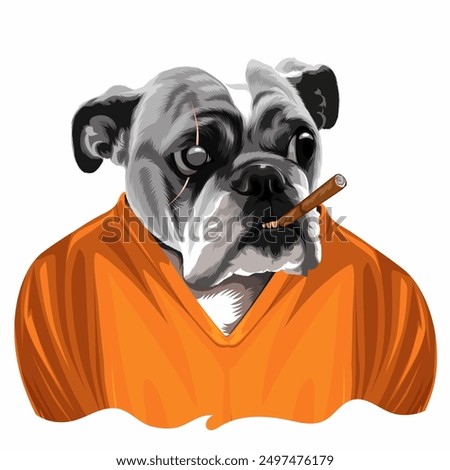 Bad Dog  in a prison clothes 2