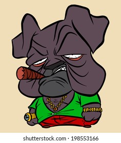 Bad dog, Vector character design.