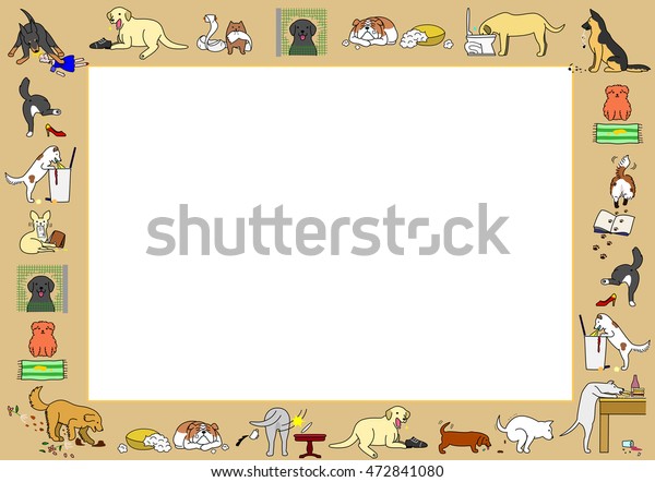 Bad Dogs Frame Stock Vector (Royalty Free) 472841080 | Shutterstock