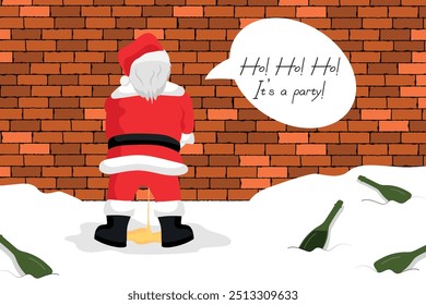 Malebrio Santa Claus orinando