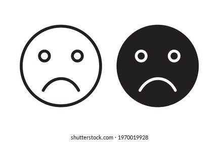Bad emoji icon set. Bad emoticon vector