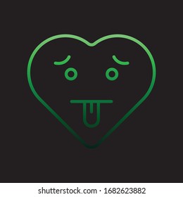 bad emoji nolan icon. Simple thin line, outline vector of heart emotions icons for ui and ux, website or mobile application