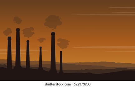 Bad environment pollution industry background