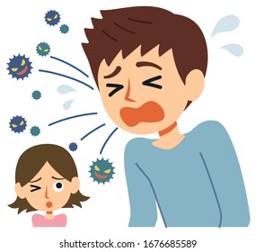 A Bad Example Of Cough Etiquette Is Coughing And Sneezing Without Anything.