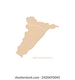 Bad Fallingbostel Map - World Map International vector template. German region silhouette vector illustration