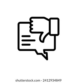 bad feedback icon or logo design isolated sign symbol vector illustration - high quality line style vector icon suitable for designers, web developers, displays and websites