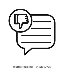 bad feedback icon mark in filled style