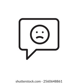 bad feedback icon Outline vector for web ui