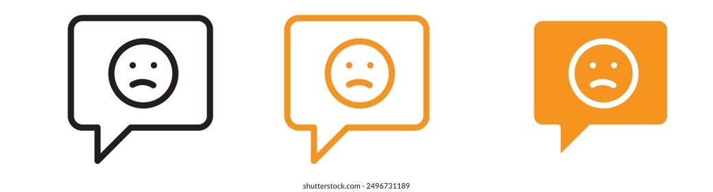 Símbolos de satisfacción del Cliente del conjunto de iconos de mal Comentarios para negocios y servicios