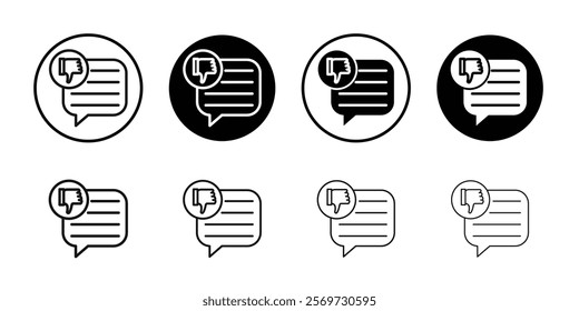 bad feedback icon Symbol mark in filled style