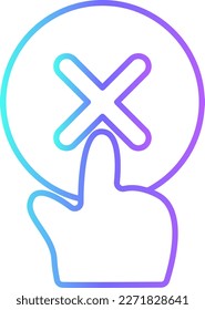 Bad Feedback Icons with purple blue outline style. Related to Feedback, Rating, Like, Dislike, Comment, Good Bad Sign, Yes No icons. Vector illustration