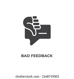 Bad Feedback Vector Icon. Filled Flat Sign For Mobile Concept And Web Design. Symbol, Logo Illustration. Vector Graphics