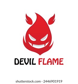 bad fire mascot esport logo design. Devil Fire and Devil Flame Logo.