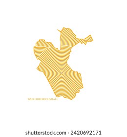 Bad Friedrichshall Map - World Map International vector template. German region silhouette vector illustration