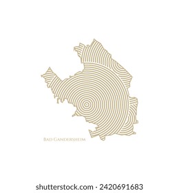 Bad Gandersheim Map - World Map International vector template. German region silhouette vector illustration