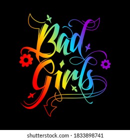 bad Girl Graphic design print t-shirts fashion,vector,poster,card
