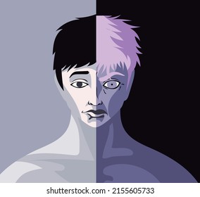 bad and good double personality man