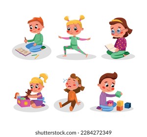 Bad and Good Kids Behavior and Habits Vector Set